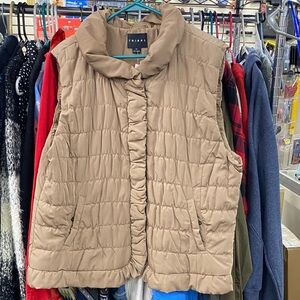 Tribal Light Brown Quilted Vest Size XL